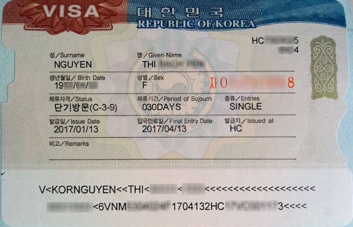 Thời hạn visa Hàn Quốc