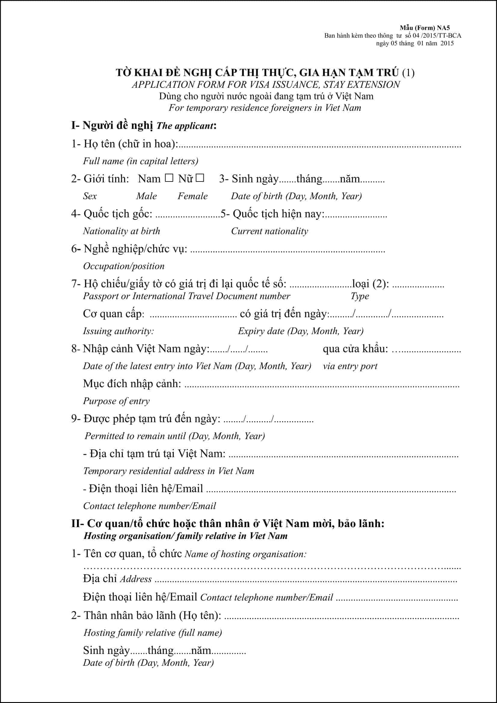 hồ sơ gia hạn visa