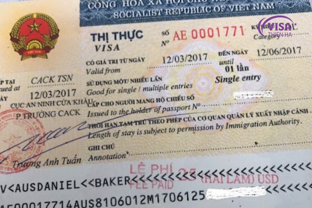 làm visa thị thực