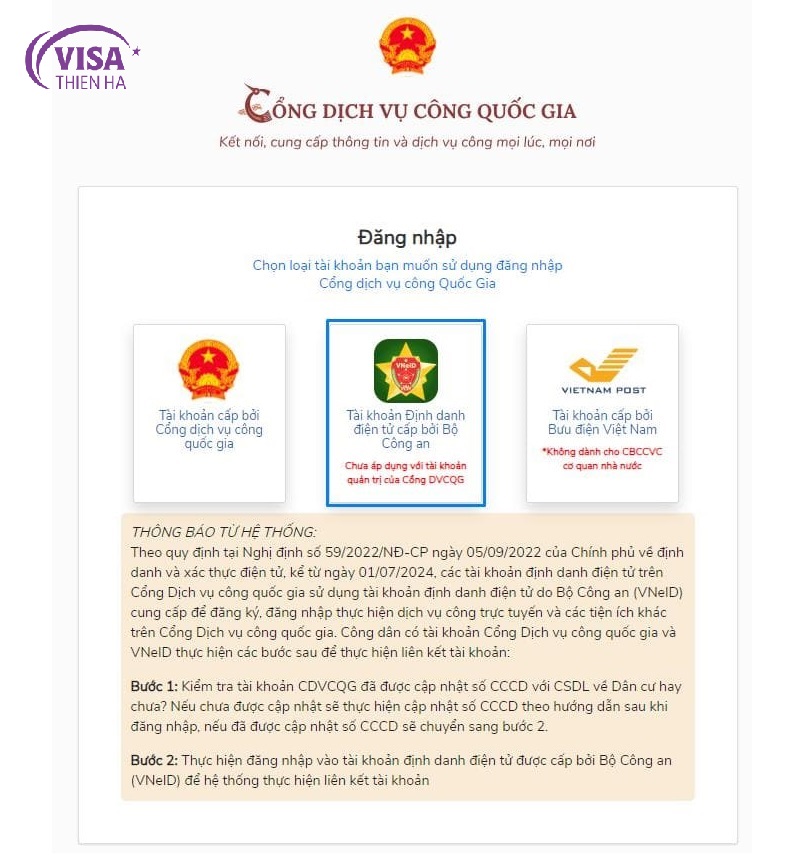 Làm hộ chiếu cần những giấy tờ gì? 5 Tài khoản định danh điện tử cấp bởi Bộ Công An.