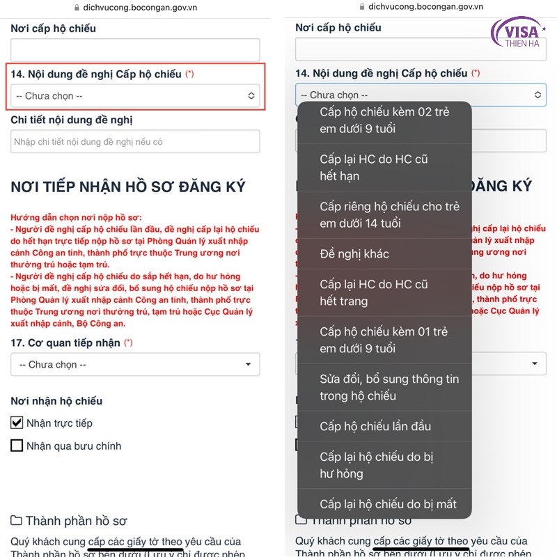 Tiến hành điền thông tin chi tiết
