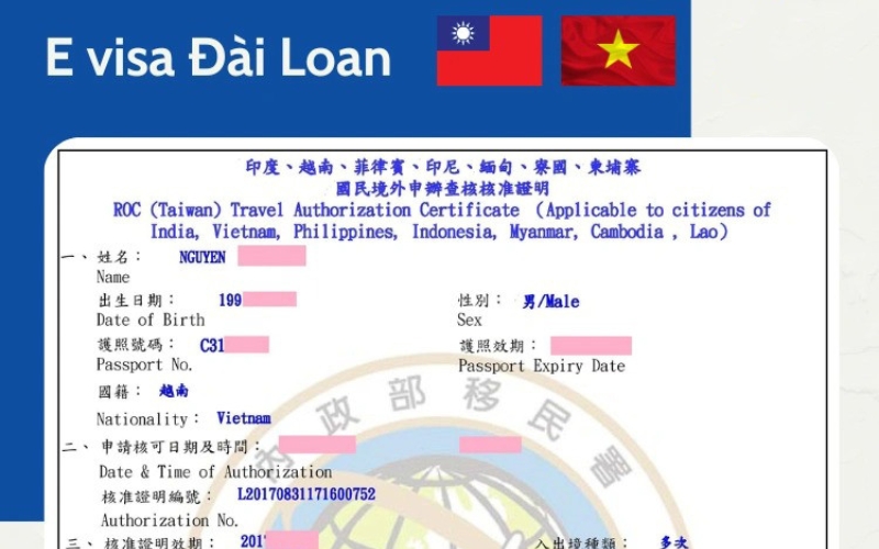 E Visa Đài Loan Có Thời Hạn Bao Lâu? 1 e visa đài loan