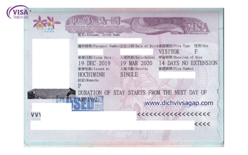 visa đài loan cư trú