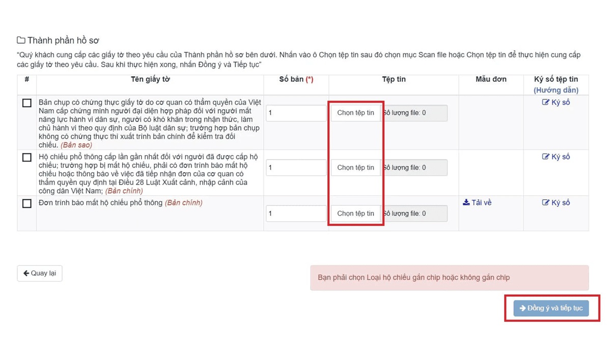 Thủ Tục Làm Hộ Chiếu Cho Trẻ Sơ Sinh Online 7 chuyển sang bước tiếp theo