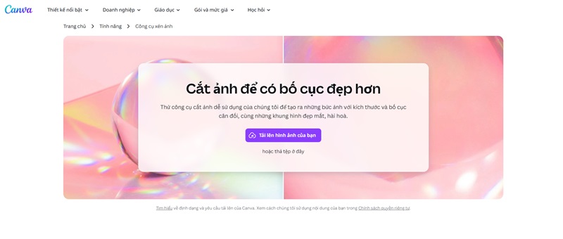 cắt ảnh trên canva