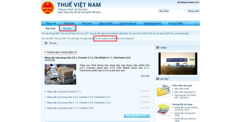 Cách Kiểm Tra Nợ Thuế Thu Nhập Cá Nhân Nhanh, Chuẩn Xác 7 tra cứu nghĩa vụ thuế