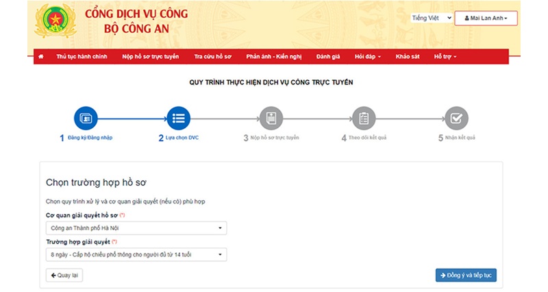 Hướng Dẫn Gia Hạn Hộ Chiếu Online Năm 2026 Đảm Bảo Thành Công 7 bước 4 chọn cơ quan giải quyết