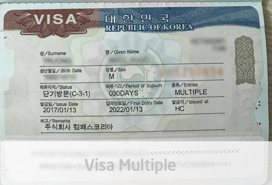 Visa multiple Hàn Quốc là gì và những điều cần biết